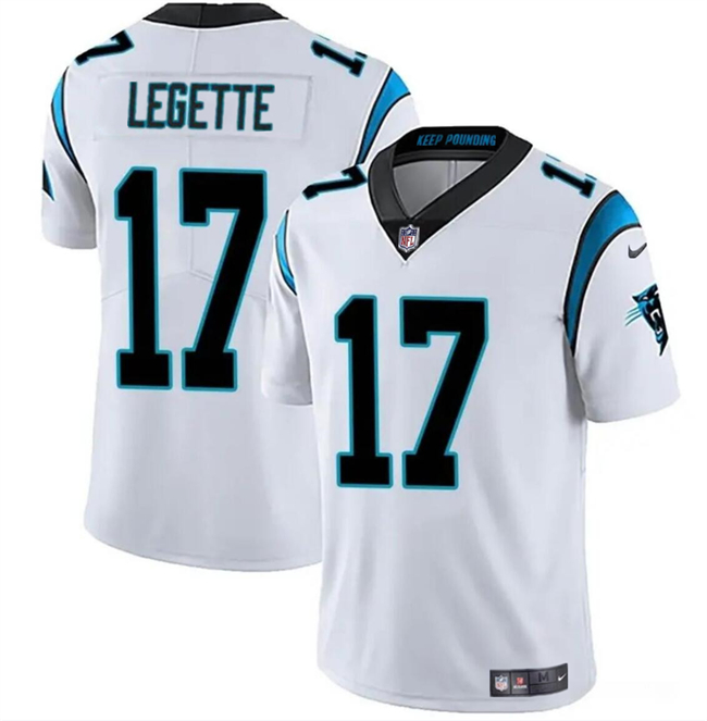 Youth Carolina Panthers #17 Xavier Legette White 2024 Draft Vapor Limited Football Stitched Jersey